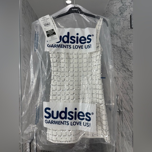 ✨ Simkhai Ziva Embellished Mini Dress – White Multi ✨ - Picture 4 of 11